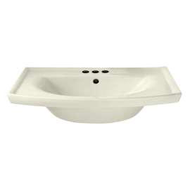 Grande Pedestal Lavatory Top without Pedestal Leg with Three Faucet Holes (4 Centers) in Linen