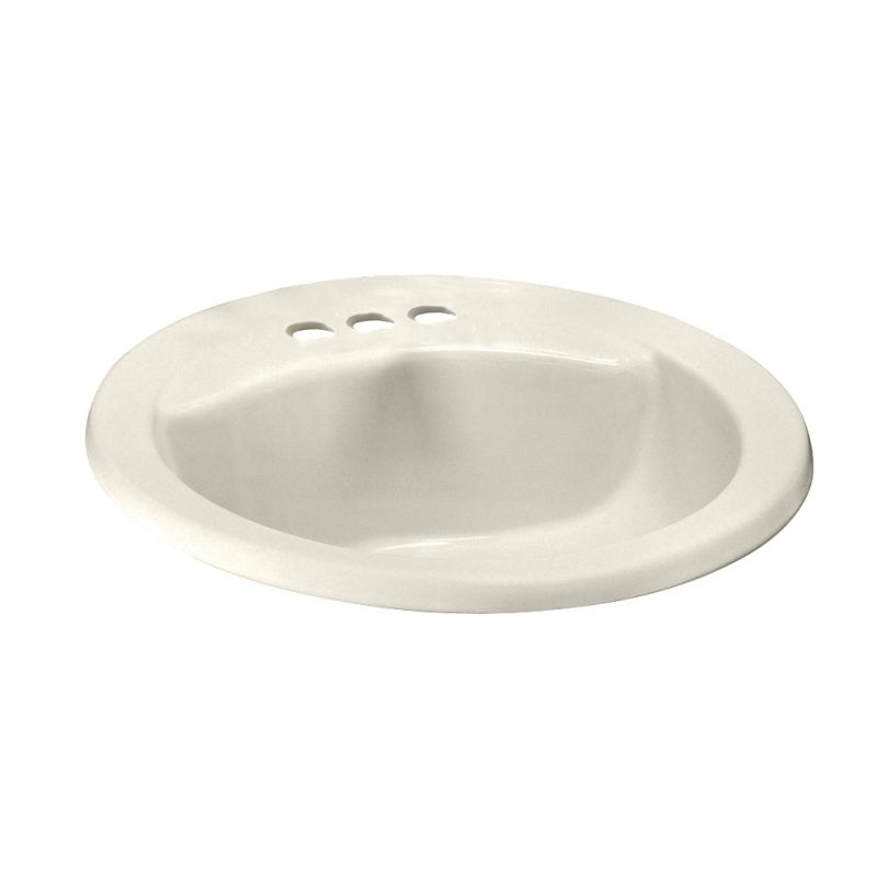 American Standard Cadet Everclean Oval Drop In Bathroom Sink With 3 Faucet Holes 4 Centers Linen