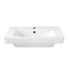 Pedestal Lavatory Top with Single Faucet Hole without Pedestal Leg in White