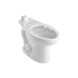 Commercial Right-Height Elongated Bowl with Everclean and Slotted Rim for Bedpan Holding