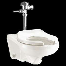 Commercial ADA Retrofit Everclean Elongated Bowl with Slotted Rim for Bedpan Holding