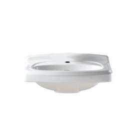 Pedestal Lavatory Top with Single Faucet Hole without Pedestal Leg