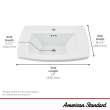 Edgemere Center Hole Only Pedestal Sink Top, 0445001.020