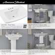 Edgemere Center Hole Only Pedestal Sink Top, 0445001.020