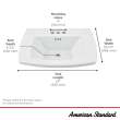 Edgemere 4-Inch Centerset Pedestal Sink Top, 0445004.020