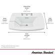 Edgemere 8-Inch Widespread Pedestal Sink Top, 0445008.020