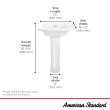 Edgemere Center Hole Only Pedestal Sink Top and Leg Combination, 0445100.020