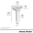 22-Inch Evolution 4-Inch Centerset Pedestal Sink Top, 0467004.020