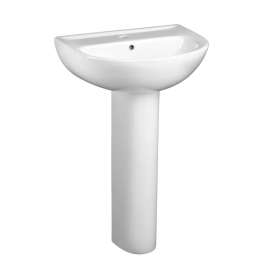 24-Inch Evolution Center Hole Only Pedestal Sink Top and Leg Combination, 0468100.020