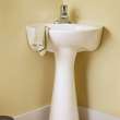 Cornice 4-Inch Centerset Pedestal Sink Top, 0611004.020
