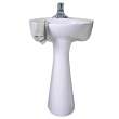 Cornice Center Hole Only Pedestal Sink Top and Leg Combination, 0611100.020