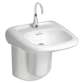 Murro(R) Wall-Hung EverClean(R) Sink With Center Hole Only, 0955001EC.020