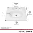 Studio(R) S 24-Inch Vitreous China Vanity Sink Top 8-Inch Centers, 1297008.020