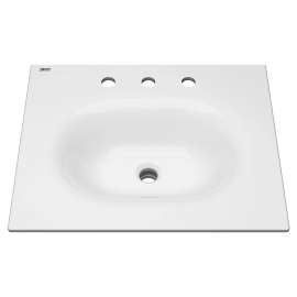 Studio(R) S 24-Inch Vitreous China Vanity Sink Top 8-Inch Centers, 1297008.020