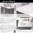 Studio(R) S 33-Inch Vitreous China Vanity Sink Top 8-Inch Centers, 1298008.020