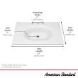 Studio(R) S 33-Inch Vitreous China Vanity Sink Top 8-Inch Centers, 1298008.020