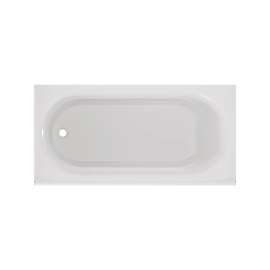 Princeton(R) PRO Steel 60 x 30-inch Integral Apron Bathtub with Left-Hand Outlet, 1390202.020