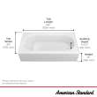 Princeton(R) PRO Steel 60 x 30-inch Integral Apron Bathtub with Right-Hand Outlet, 1391202.020