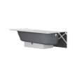 Princeton(R) PRO Steel 60 x 30-inch Above Floor Rough Integral Apron Bathtub with Left-Hand Outlet, 1392202.020