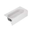 Princeton(R) PRO Steel 60 x 30-inch Above Floor Rough Integral Apron Bathtub with Left-Hand Outlet, 1392202.020