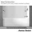 Princeton(R) PRO Steel 60 x 30-inch Above Floor Rough Integral Apron Bathtub with Right-Hand Outlet, 1393202.020