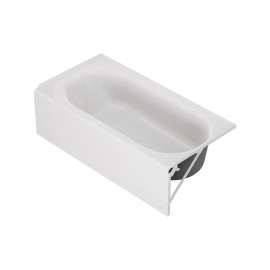 Princeton(R) PRO Steel 60 x 30-inch Above Floor Rough Integral Apron Bathtub with Right-Hand Outlet, 1393202.020