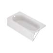 Princeton(R) PRO Steel 60 x 32-inch Integral Apron Bathtub with Left-Hand Outlet, 1398202.020