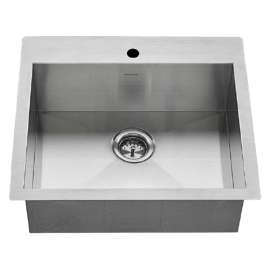 Edgewater(R) 25 x 22-Inch Stainless Steel 1-Hole Undermount Single-Bowl Kitchen Sink, 18SB.9252211.075