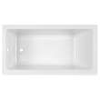 60 in. x 32 in. Bathtub with Above Floor Rough-in, Built-in Apron, and Left Drain in White