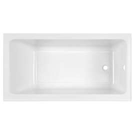 60 in. x 32 in. Bathtub with Above Floor Rough-in, Built-in Apron, and Right Drain in Arctic