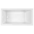 60 in. x 32 in. Bathtub with Above Floor Rough-in, Built-in Apron, and Left Drain in Arctic