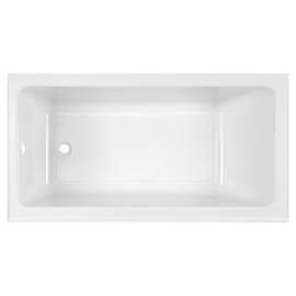 60 in. x 32 in. Bathtub with Above Floor Rough-in, Built-in Apron, and Left Drain in Arctic