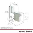 Champion(R) 4 One-Piece 1.6 gpf/6.0 Lpf Standard Height Elongated Toilet With Seat, 2004314.020