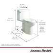 Champion(R) 4 One-Piece 1.6 gpf/6.0 Lpf Chair Height Elongated Toilet With Seat, 2034314.020