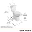 Edgemere(R) Two-Piece 1.28 gpf/4.8 Lpf Chair-Height Elongated Toilet Less Seat, 204AA104.020
