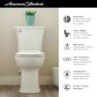 Edgemere(R) Two-Piece 1.28 gpf/4.8 Lpf Chair-Height Elongated Toilet Less Seat, 204AA104.020