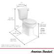 Edgemere(R) Two-Piece 1.28 gpf/4.8 Lpf Chair-Height Elongated Right-Hand Trip Lever Toilet Less Seat, 204AA105.020