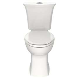 Edgemere(R) Two-Piece Dual Flush 1.6 gpf/6.0 Lpf and 1.1 gpf/4.2 Lpf Chair-Height Elongated Toilet Less Seat, 204AA200.020