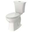 Edgemere(R) Two-Piece Dual Flush 1.6 gpf/6.0 Lpf and 1.1 gpf/4.2 Lpf Chair-Height Elongated Toilet Less Seat, 204AA200.020
