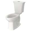 Edgemere(R) Two-Piece Dual Flush 1.6 gpf/6.0 Lpf and 1.1 gpf/4.2 Lpf Chair-Height Elongated Toilet Less Seat, 204AA200.020