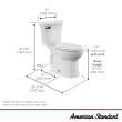 Edgemere Two-Piece 1.28 gpf/4.8 Lpf Chair Height Elongated Toilet With Matte Black Trip Lever Less Seat, 204AA704.020