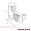 Edgemere(R) Two-Piece 1.28 gpf/4.8 Lpf Chair Height Elongated 10-Inch Rough Toilet Less Seat, 204AB104.020