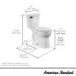 Edgemere Two-Piece 1.28 gpf/4.8 Lpf Chair Height Round Front Toilet With Matte Black Trip Lever Less Seat, 204BA704.020