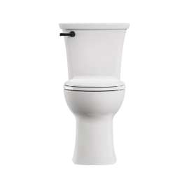 Edgemere Two-Piece 1.28 gpf/4.8 Lpf Chair Height Round Front Toilet With Matte Black Trip Lever Less Seat, 204BA704.020