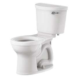 Champion(R) PRO Two-Piece 1.28 gpf/4.8 Lpf Chair Height Round Front Right-Hand Trip Lever Toilet Less Seat, 211BA105.020
