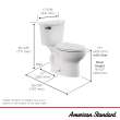 Cadet(R) PRO Two-Piece 1.28 gpf/4.8 Lpf Chair Height Elongated Toilet With Matte Black Trip Lever Less Seat, 215AA704.020