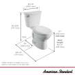 Cadet(R) PRO Two-Piece 1.6 gpf/6.0 Lpf Chair Height Elongated 10-Inch Rough Toilet Less Seat, 215AB004.020