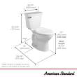 Cadet(R) PRO Two-Piece 1.28 gpf/4.8 Lpf Chair Height Elongated 10-Inch Rough Toilet Less Seat, 215AB104.020
