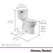 Cadet(R) PRO Two-Piece 1.28 gpf/4.8 Lpf Chair Height Round Front Toilet With Matte Black Trip Lever Less Seat, 215BA704.020