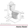 Cadet(R) PRO Two-Piece 1.6 gpf/6.0 Lpf Chair Height Round Front 10-Inch Rough Toilet Less Seat, 215BB004.020